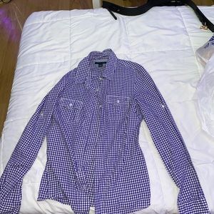 Tommy Hilfiger blue and white check button down